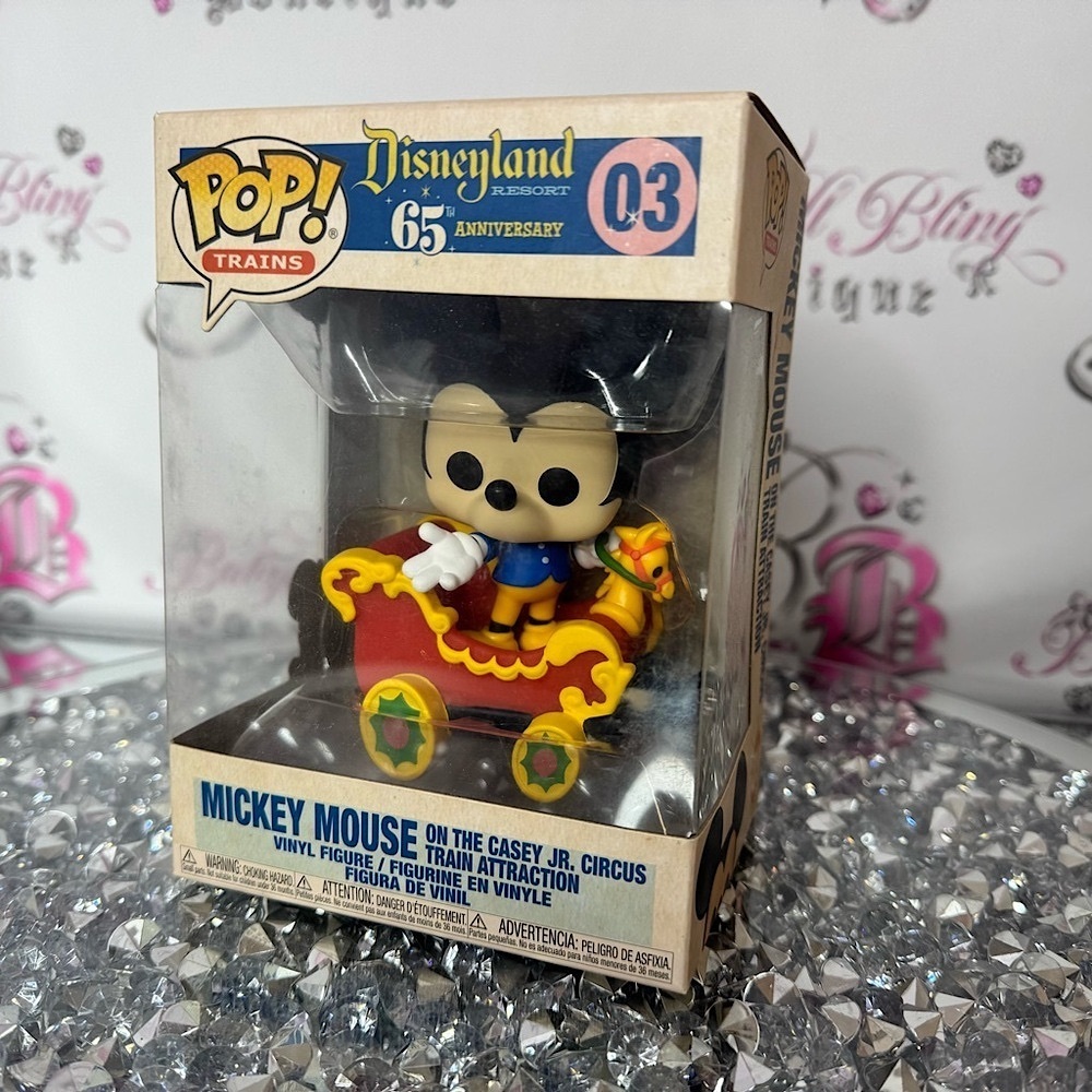 Funko pop Mickey Mouse on the Casey jr. circus train attraction 03